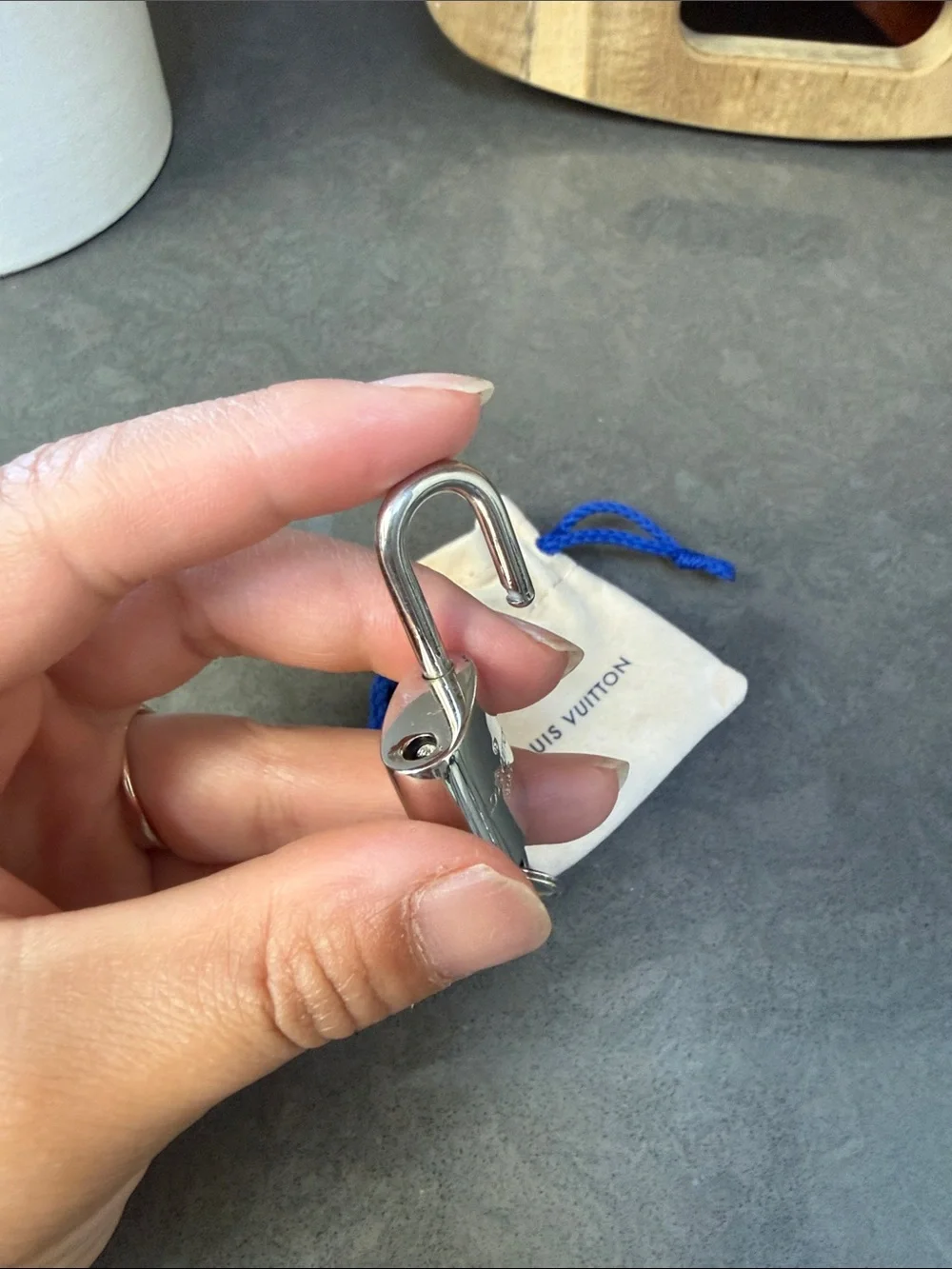 Louis Vuitton Rare Silver Lock and Key #315